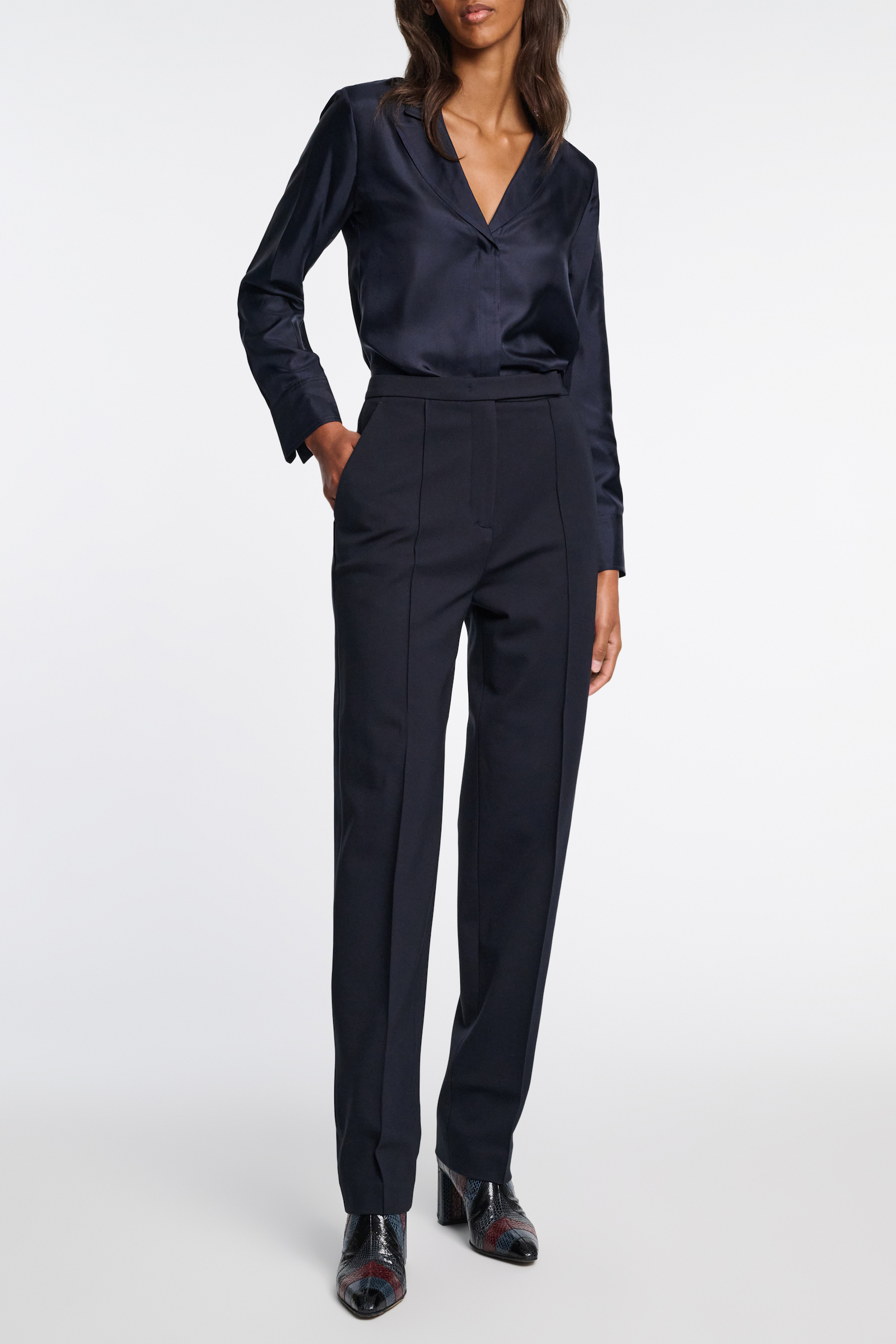 Dorothee Schumacher Lässige Hose aus Punto Milano dark navy