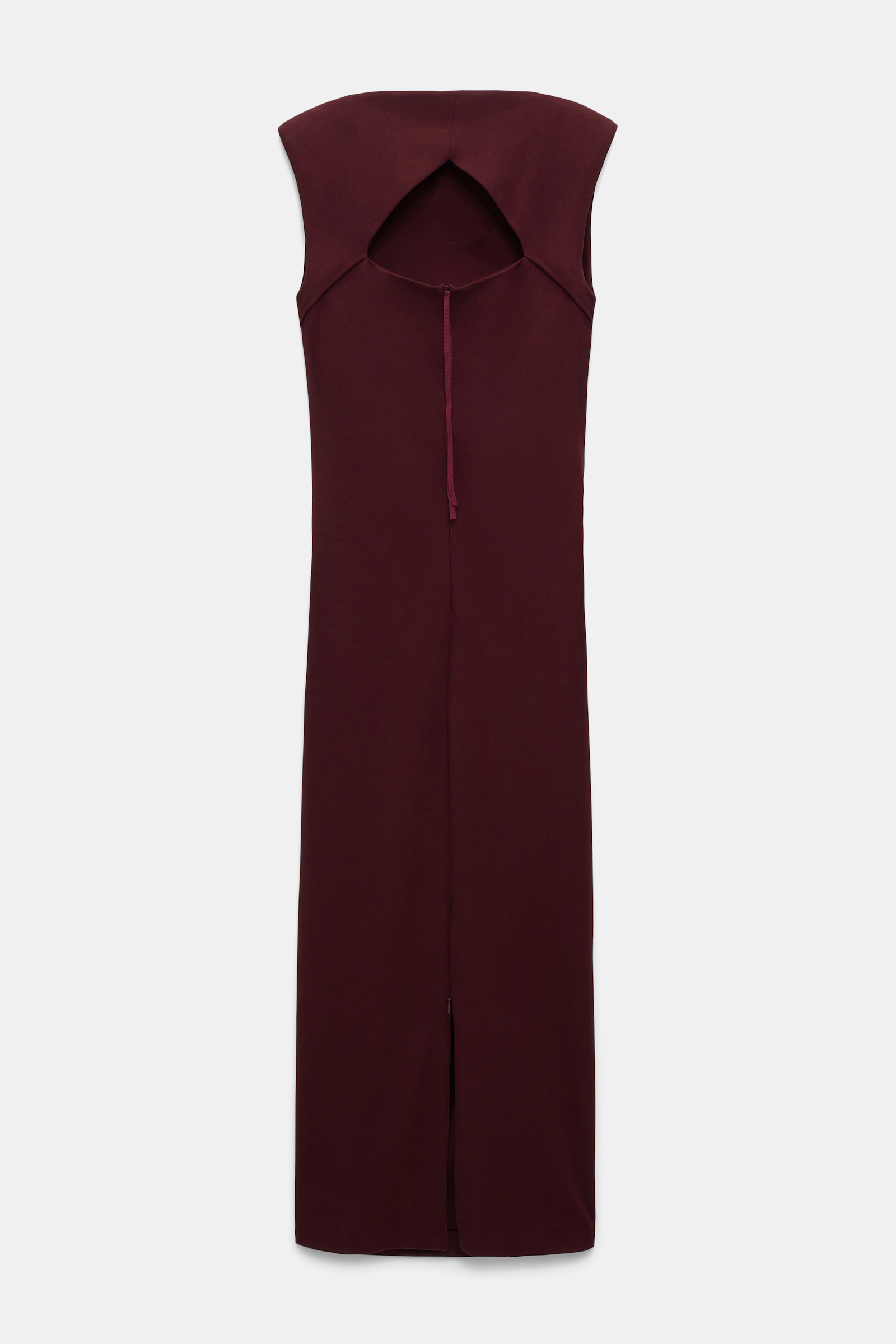 Dorothee Schumacher Drapey dress in Punto Milano dark burgundy