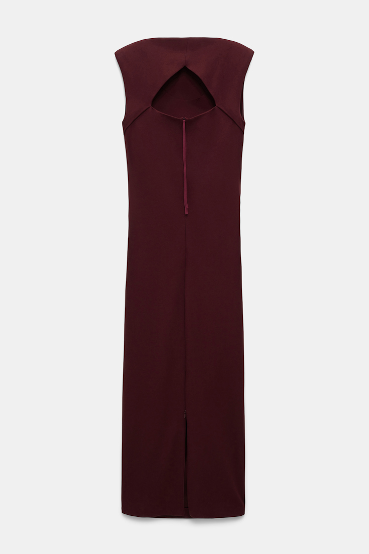 Dorothee Schumacher Drapiertes Kleid aus Punto Milano dark burgundy