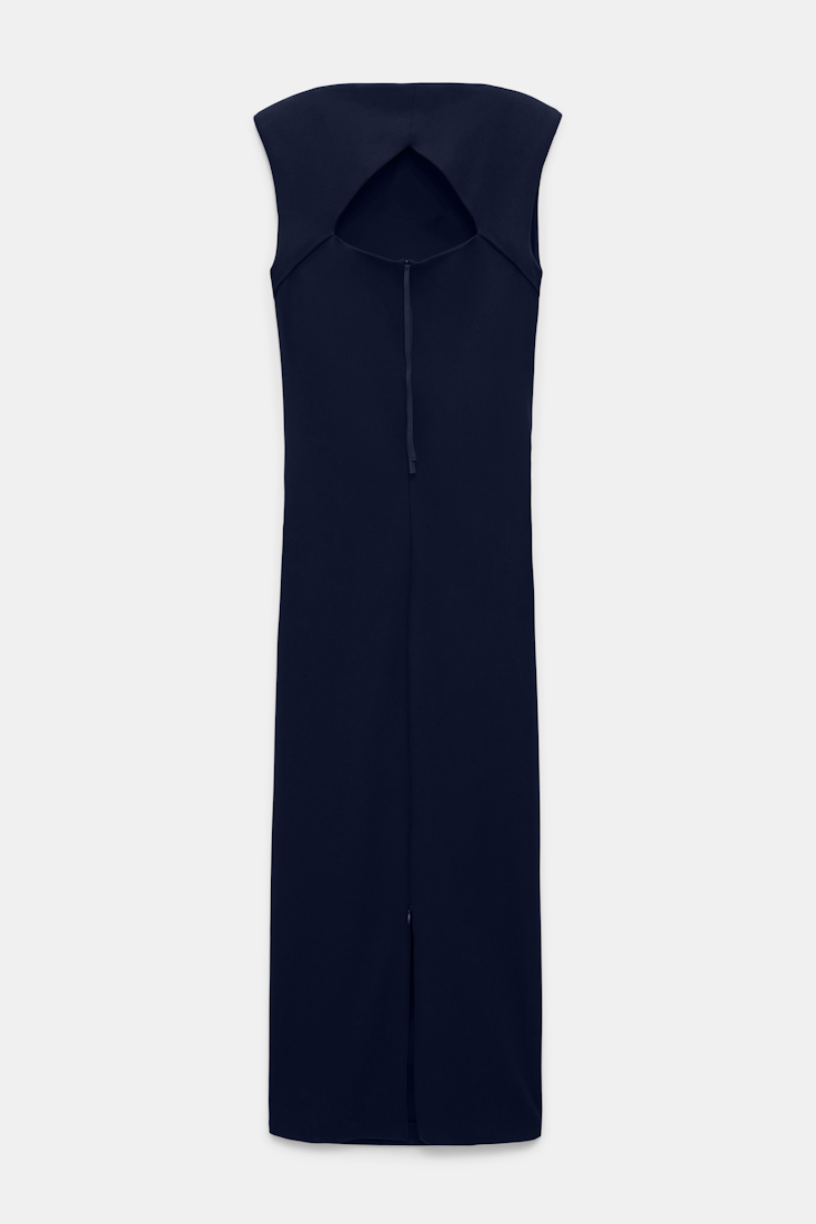 Dorothee Schumacher Drapiertes Kleid aus Punto Milano dark navy