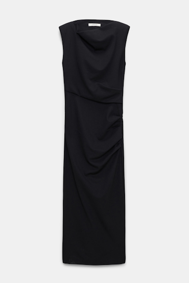 Dorothee Schumacher Drapey dress in Punto Milano black