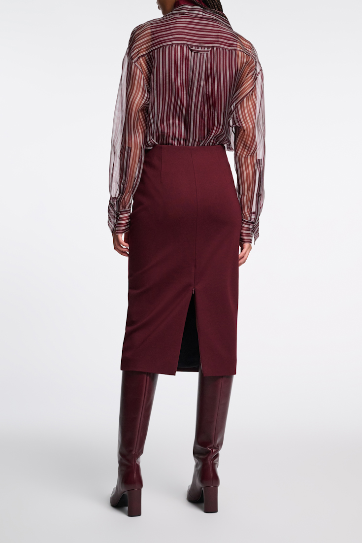 Dorothee Schumacher Pencil skirt in Punto Milano dark burgundy