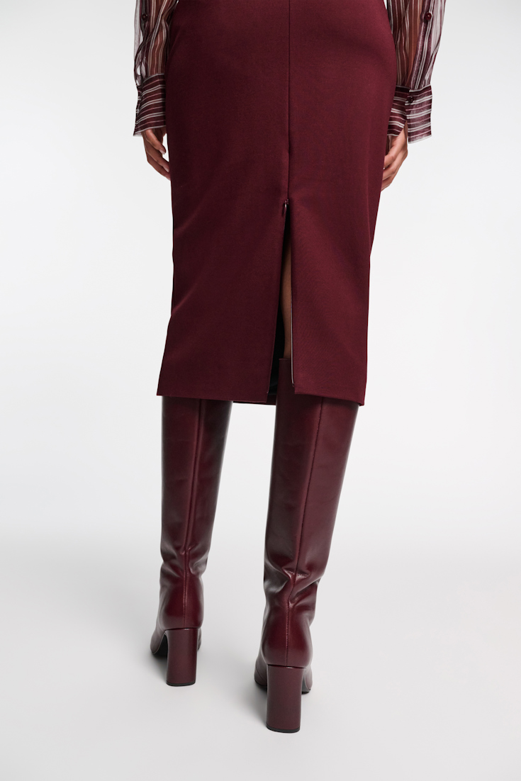 Dorothee Schumacher Pencil skirt in Punto Milano dark burgundy