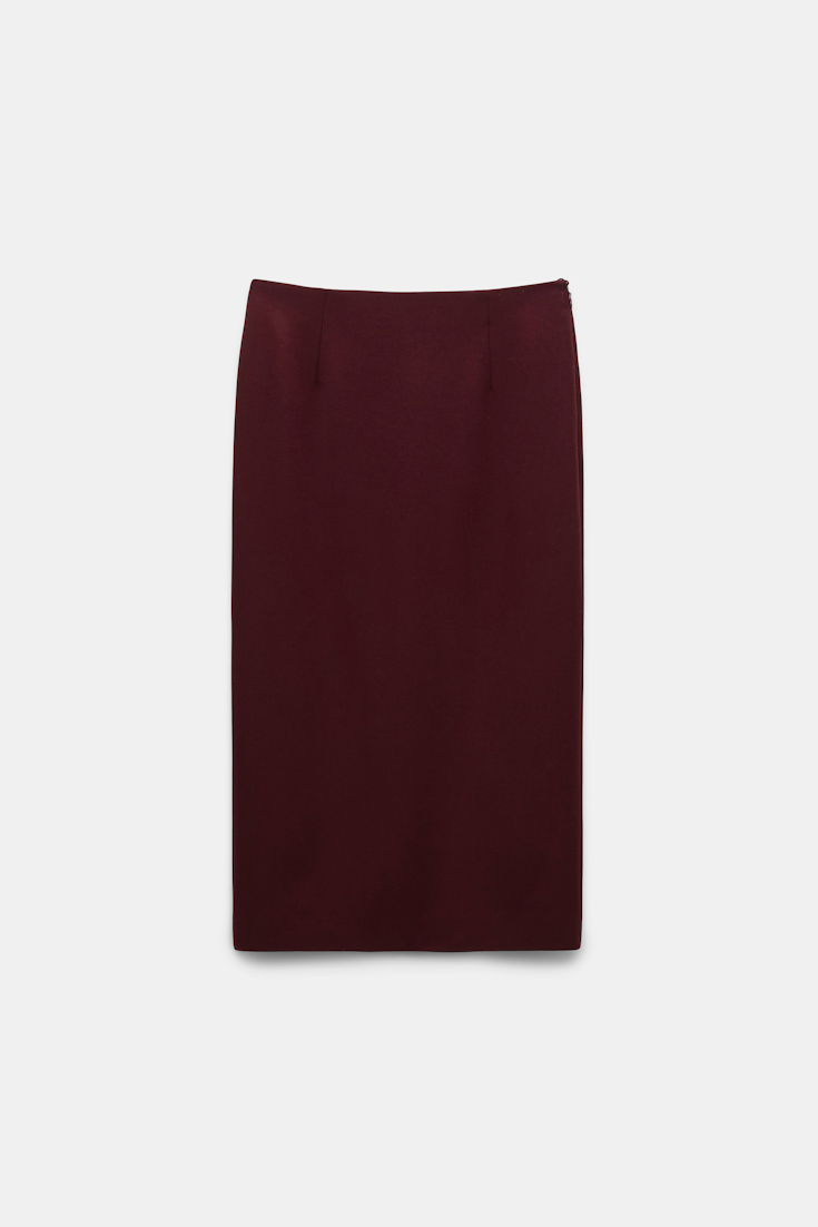 Dorothee Schumacher Pencil skirt in Punto Milano dark burgundy