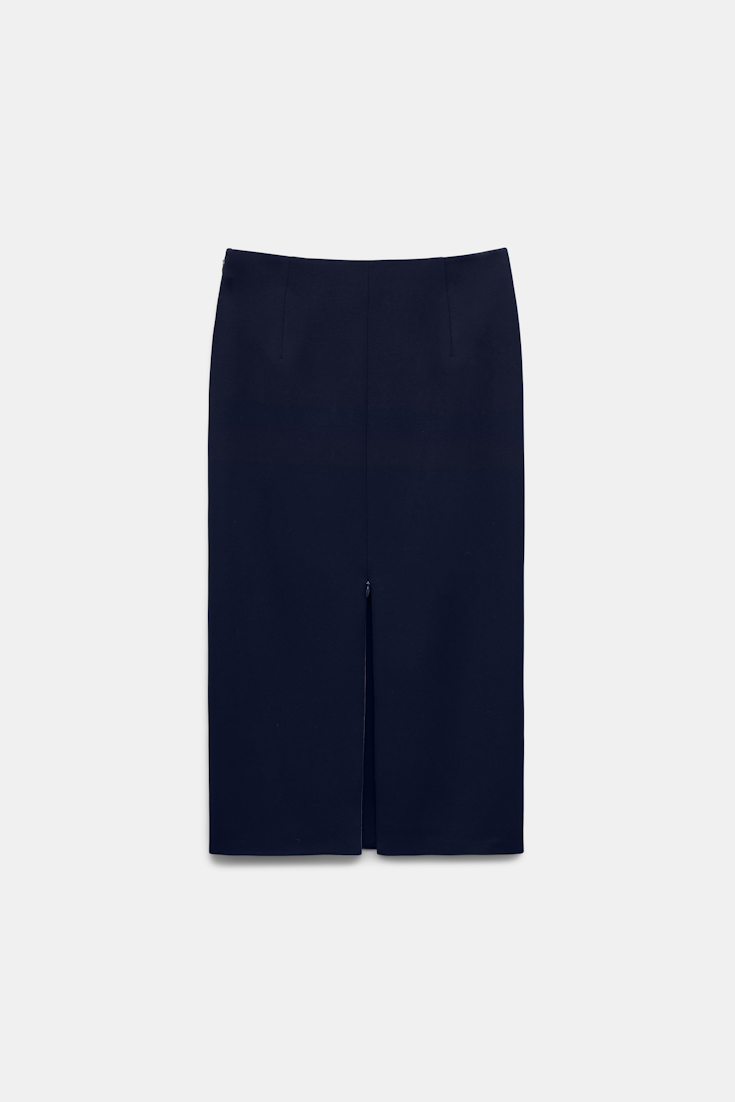 Dorothee Schumacher Pencil skirt in Punto Milano dark navy