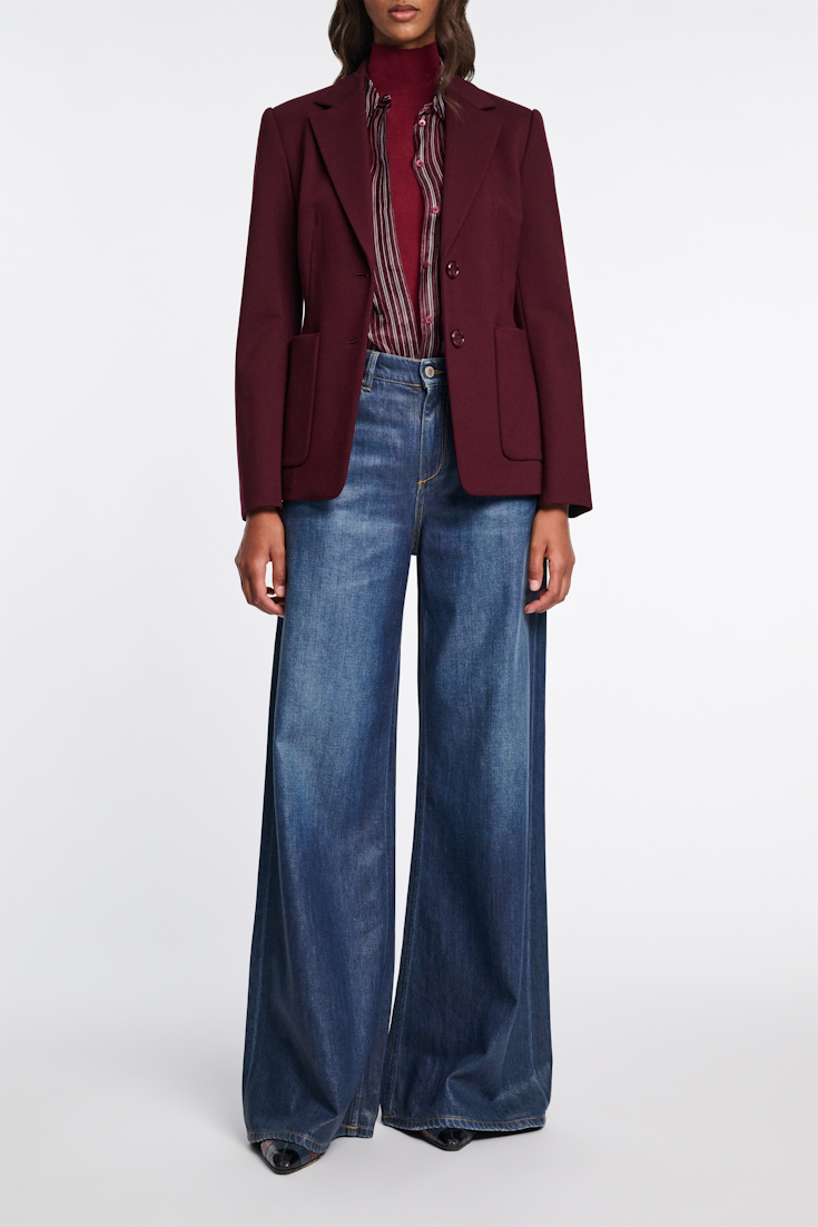 Dorothee Schumacher Blazer in Punto Milano dark burgundy