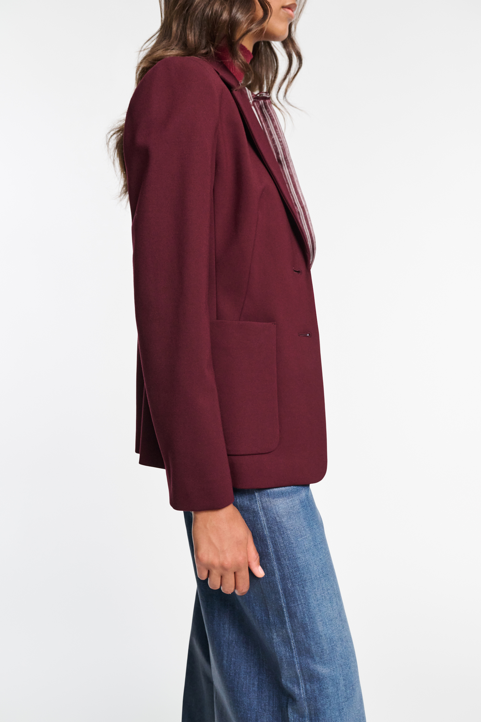 Dorothee Schumacher Blazer in Punto Milano dark burgundy