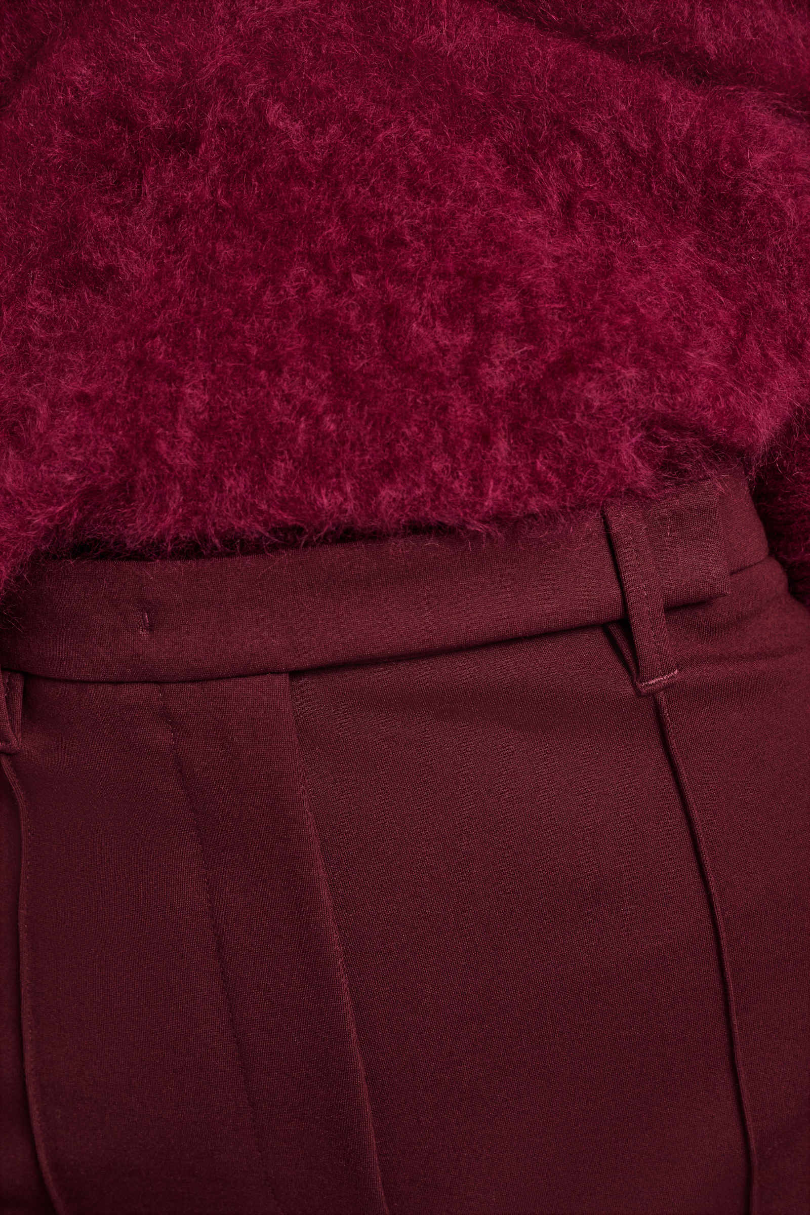 Dorothee Schumacher Cigarette pants in Punto Milano dark burgundy