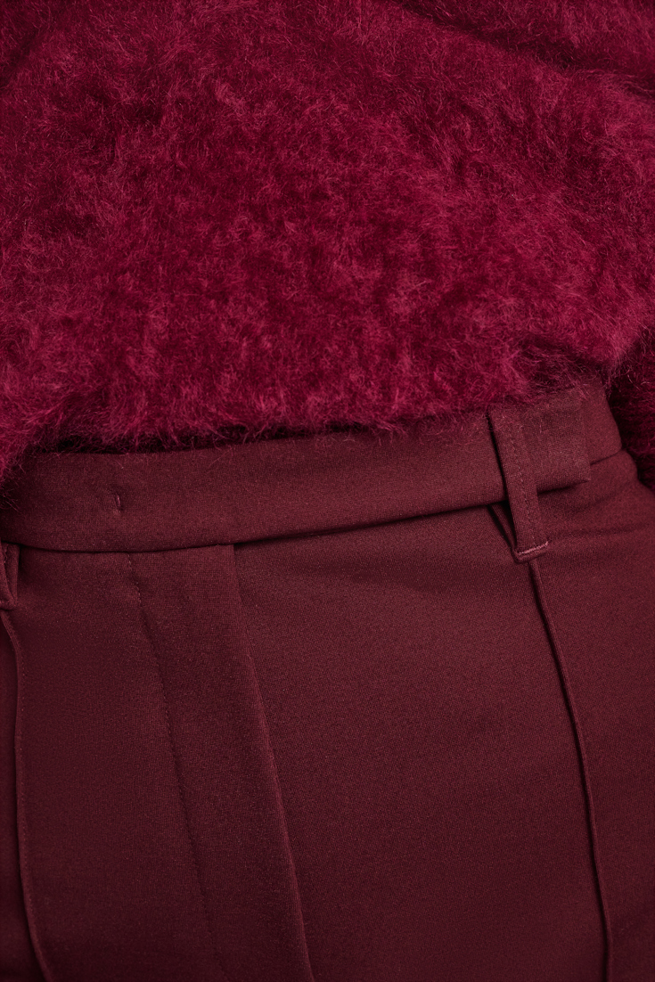 Dorothee Schumacher Cigarette pants in Punto Milano dark burgundy