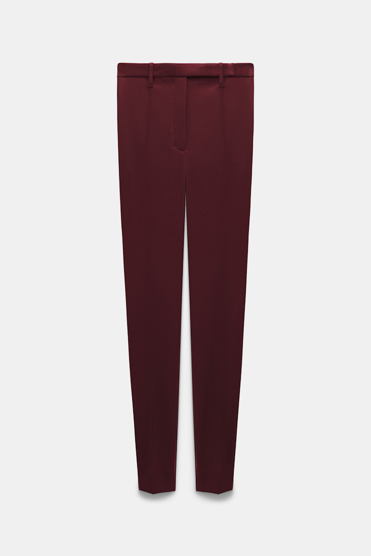 Dorothee Schumacher Cigarette pants in Punto Milano dark burgundy