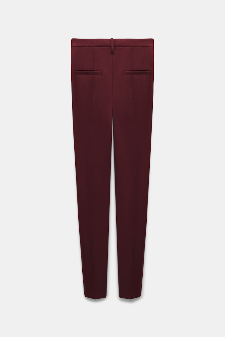 Dorothee Schumacher Zigarettenhose aus Punto Milano dark burgundy