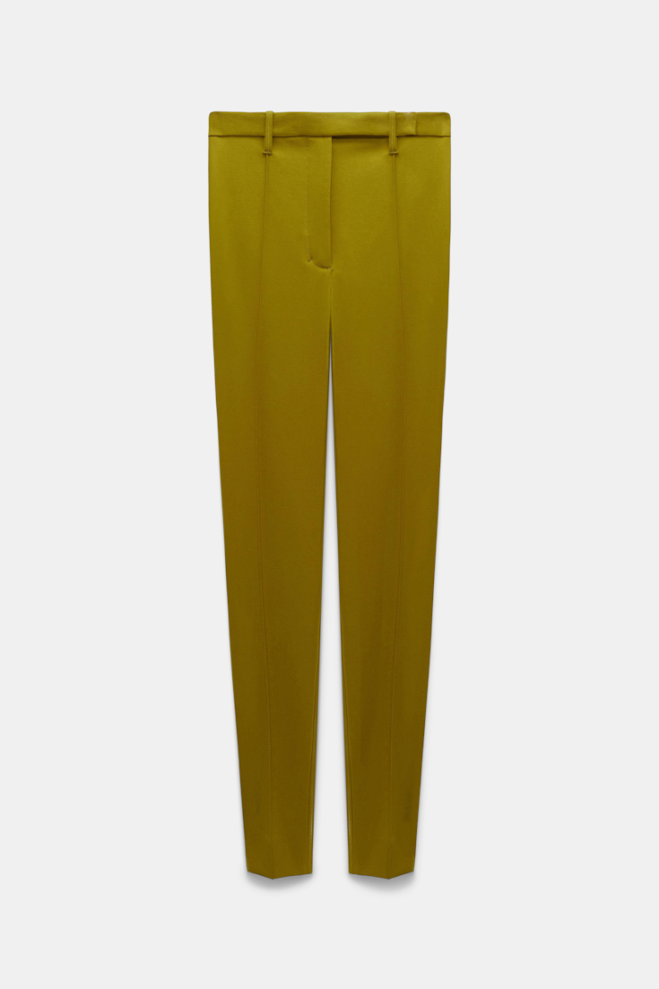 Dorothee Schumacher Cigarette pants in Punto Milano leguan green