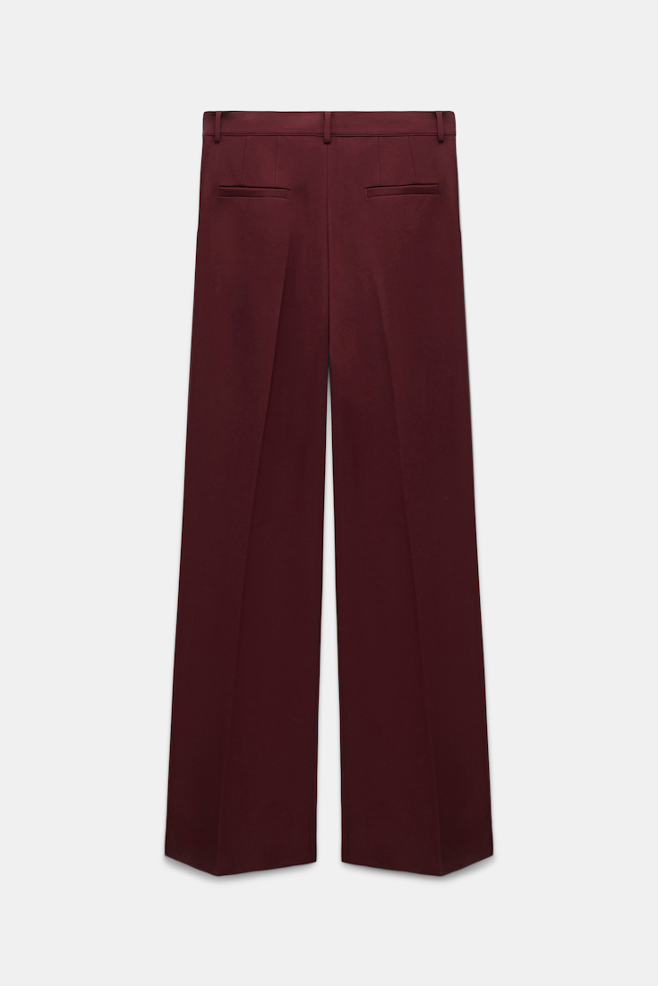 Dorothee Schumacher Wide leg pants in Punto Milano dark burgundy