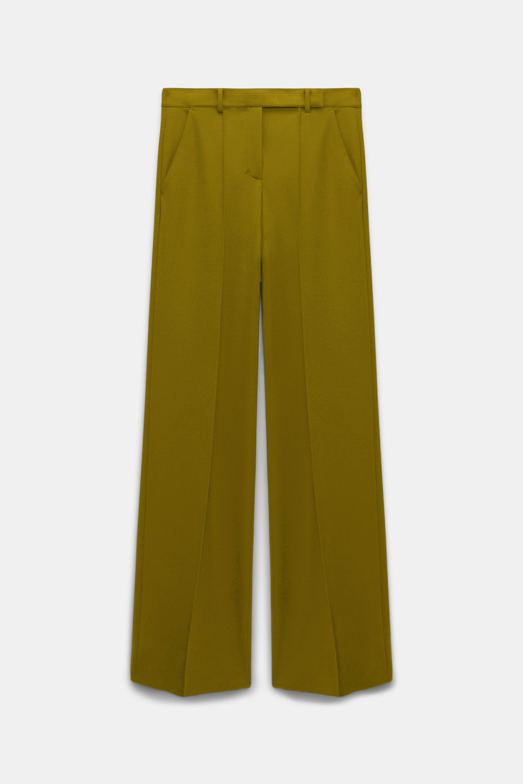 Dorothee Schumacher Wide leg pants in Punto Milano leguan green