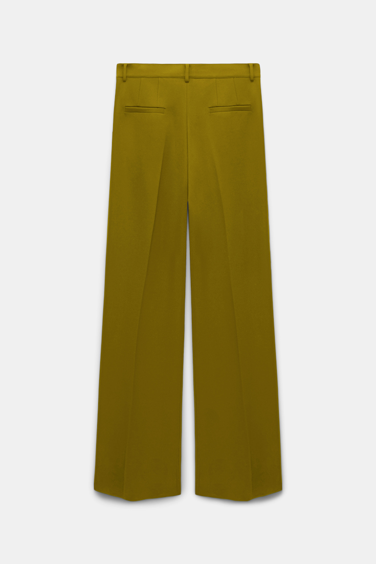 Dorothee Schumacher Wide leg pants in Punto Milano leguan green