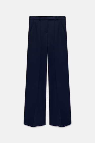 Dorothee Schumacher Hose aus Punto Milano mit weitem Bein dark navy