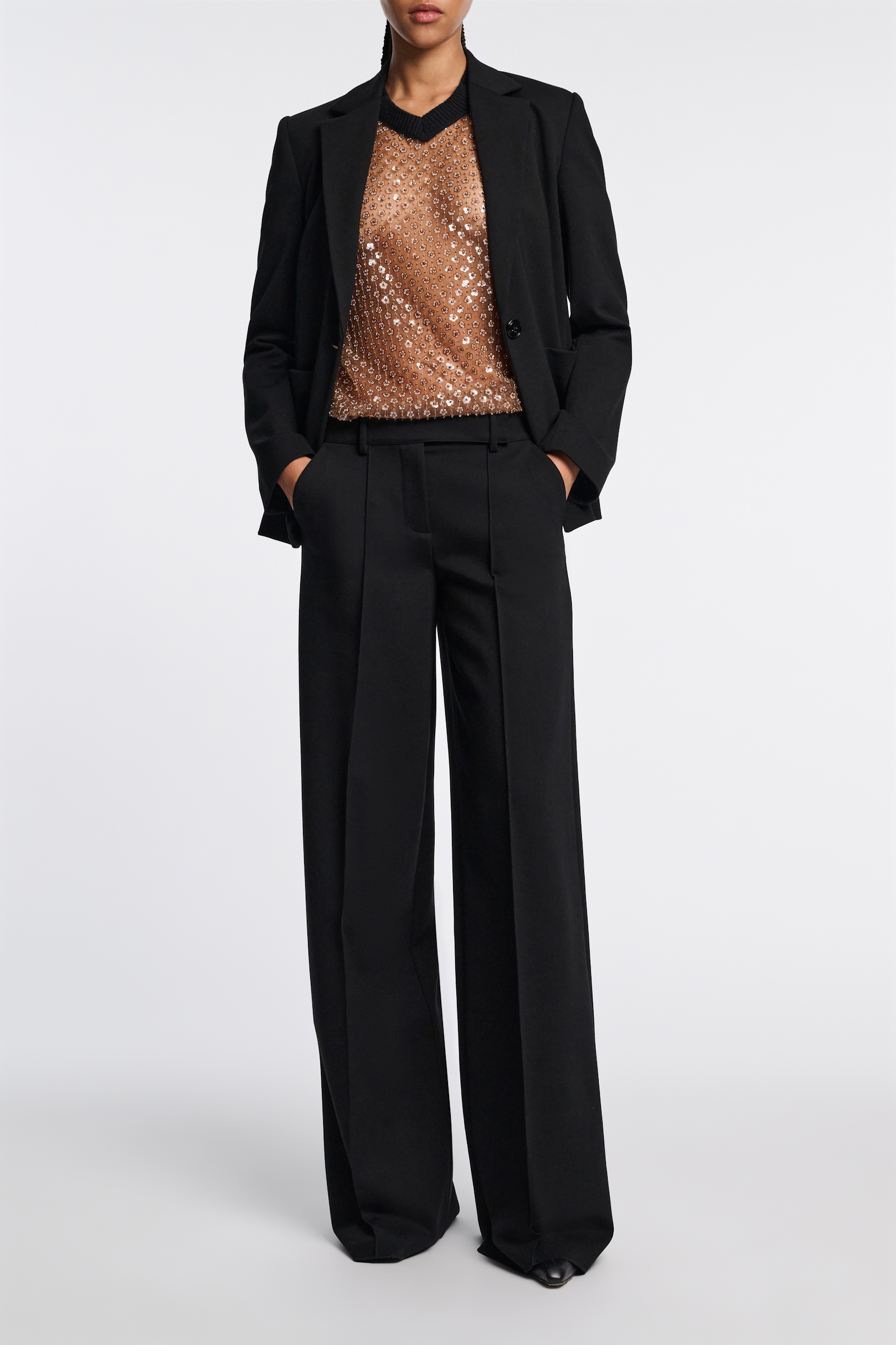 Dorothee Schumacher Wide leg pants in Punto Milano black