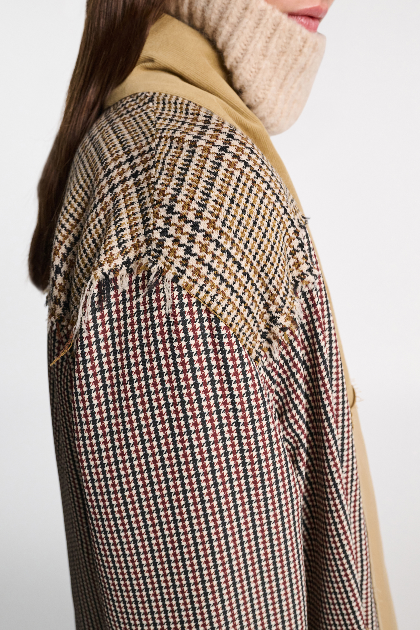 Dorothee Schumacher Shirt-Jacke mit Patchwork-Details pepita print