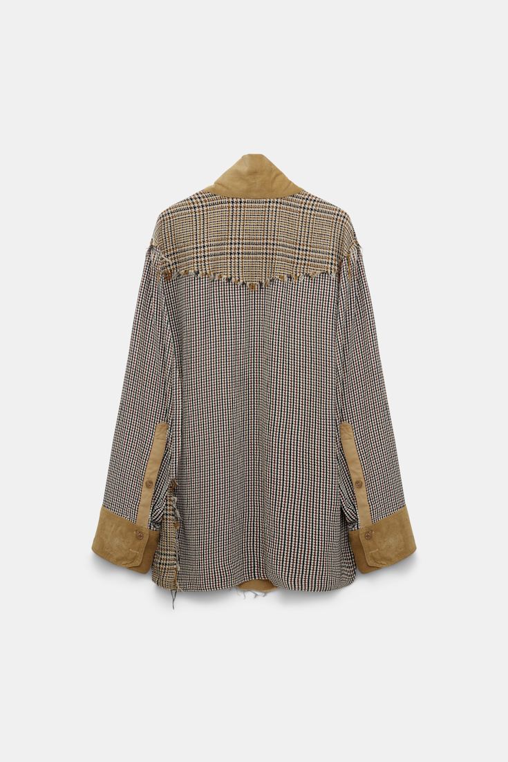 Dorothee Schumacher Shirt-Jacke mit Patchwork-Details pepita print