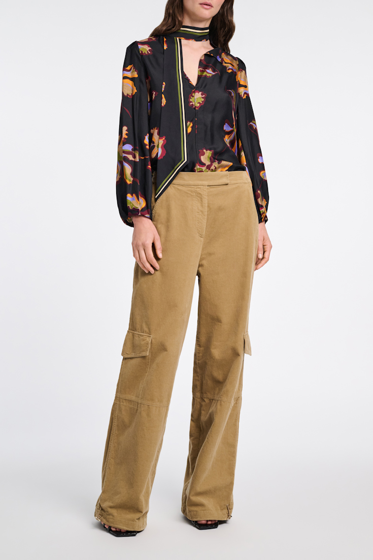 Dorothee Schumacher Corduroy cargo pants dusty camel