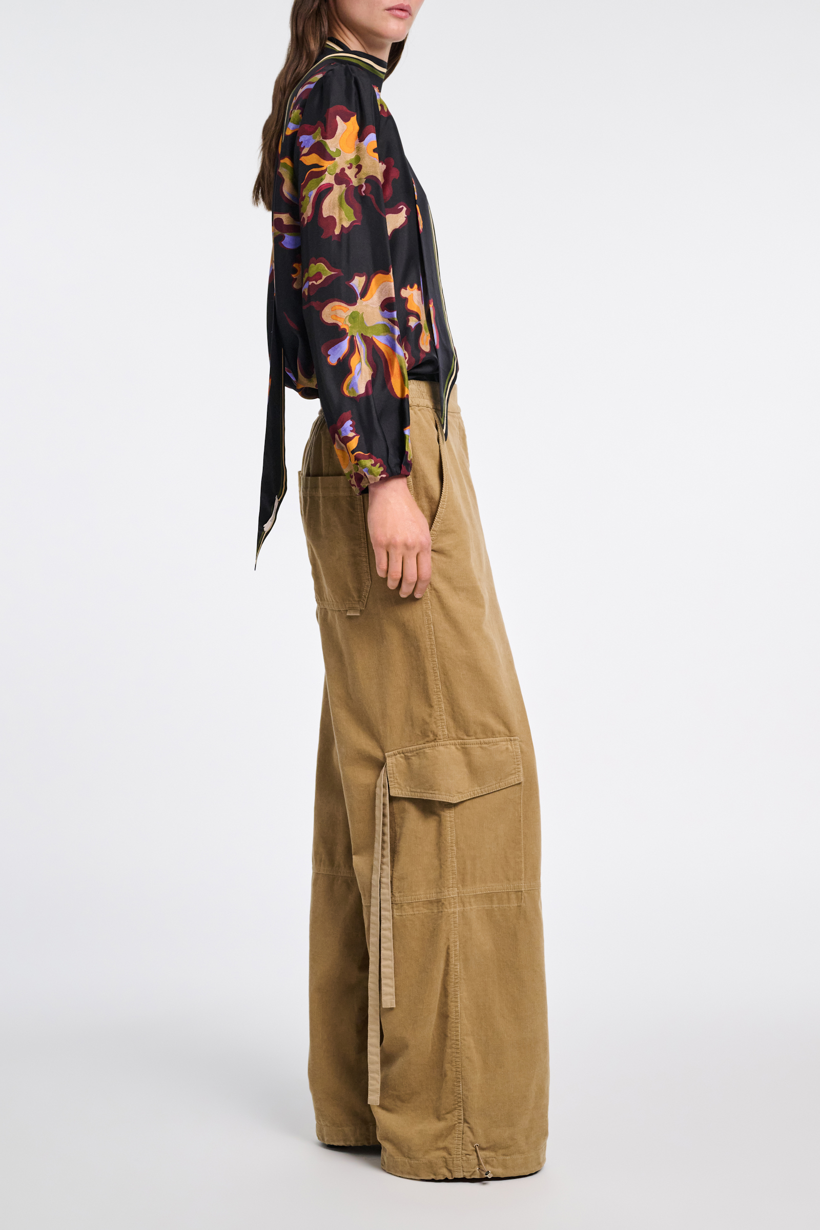 Dorothee Schumacher Corduroy cargo pants dusty camel