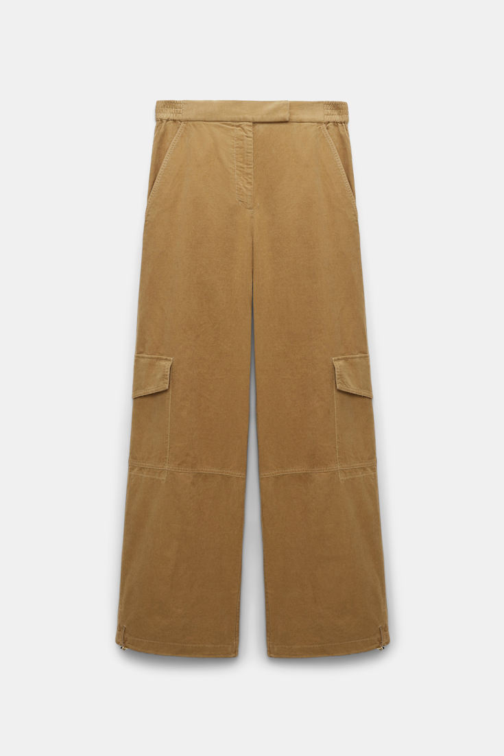 Dorothee Schumacher Corduroy cargo pants dusty camel