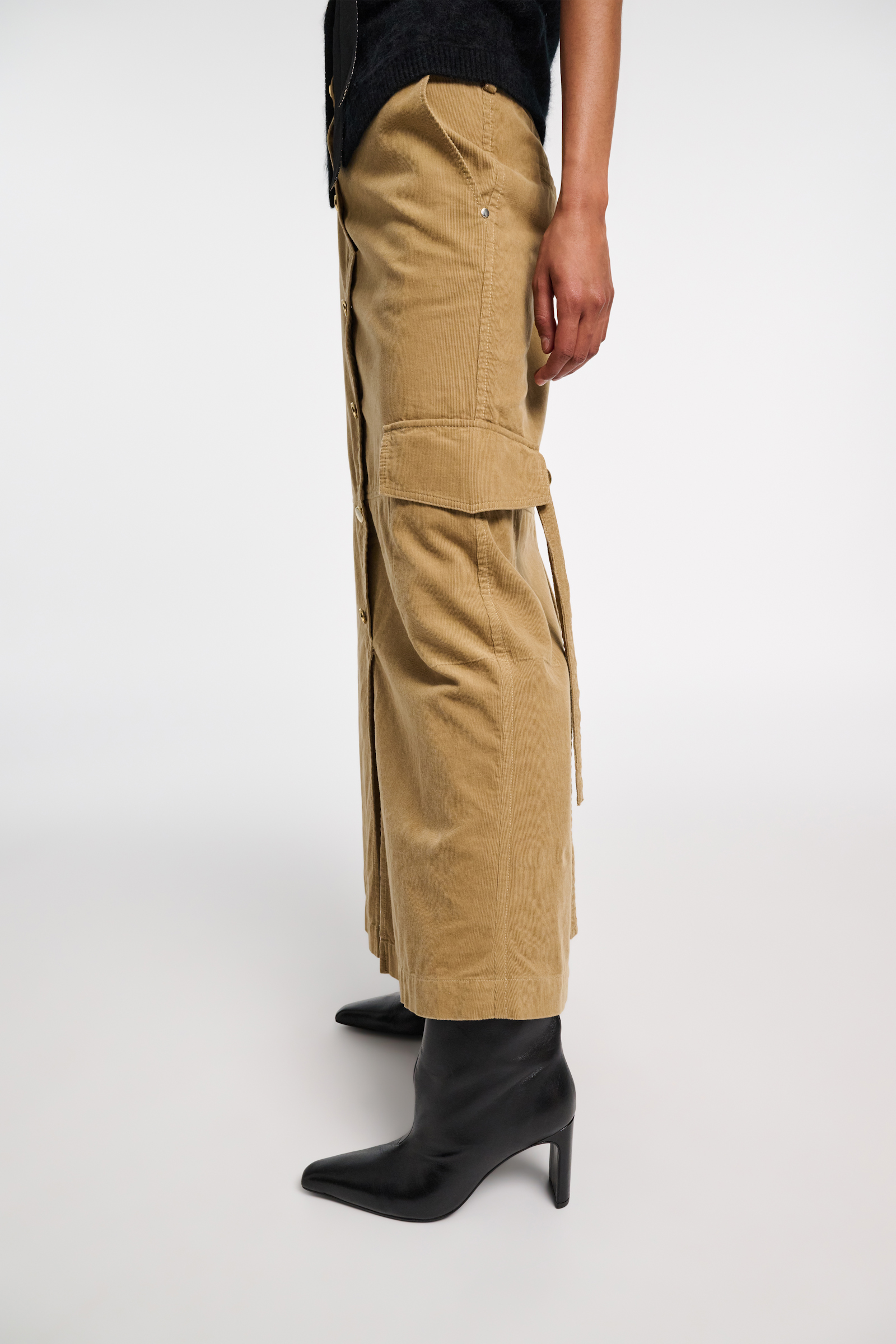 Dorothee Schumacher Corduroy cargo skirt dusty camel