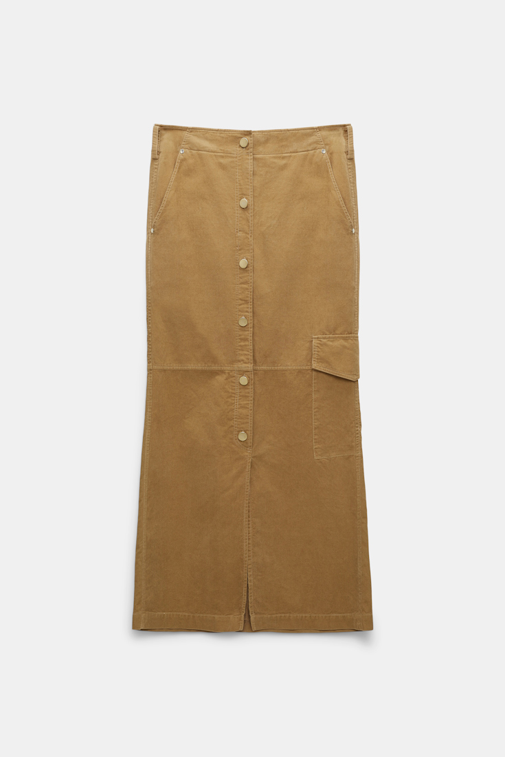 Dorothee Schumacher Corduroy cargo skirt dusty camel