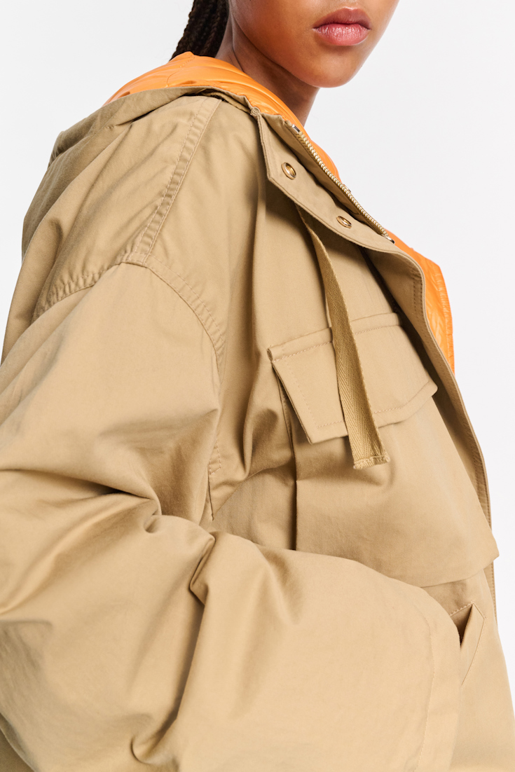 Dorothee Schumacher Wendbarer Parka aus Cotton desert orange