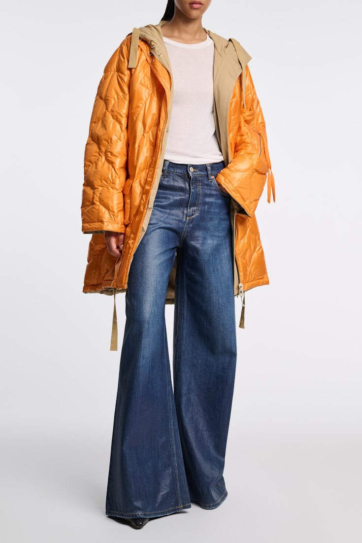 Dorothee Schumacher Reversible cotton parka desert orange