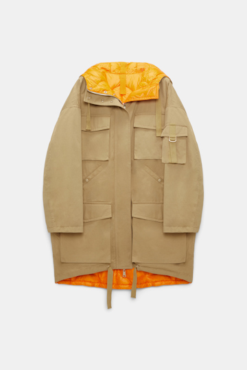 Dorothee Schumacher Reversible cotton parka desert orange