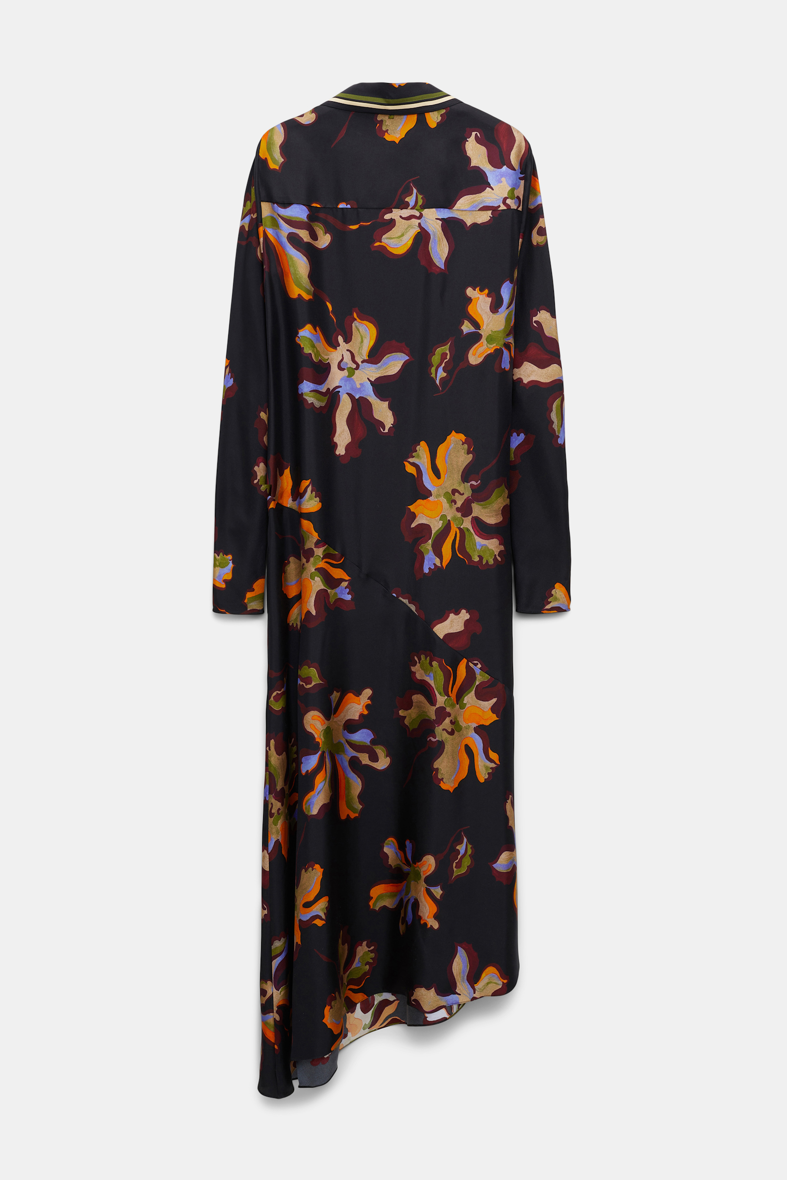 Dorothee Schumacher Flower print silk twill dress flame all over print