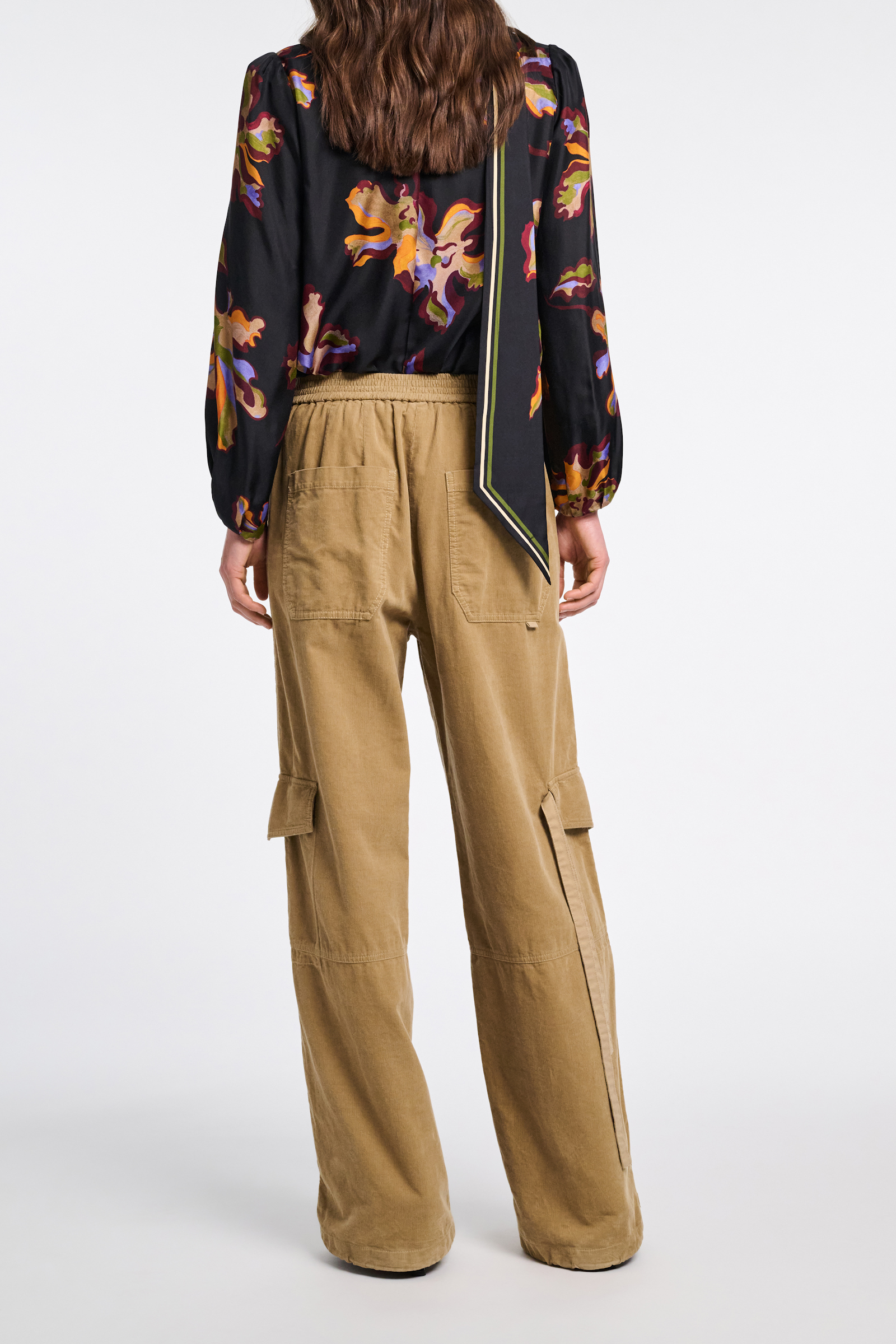 Dorothee Schumacher Flower print silk twill blouse flame all over print