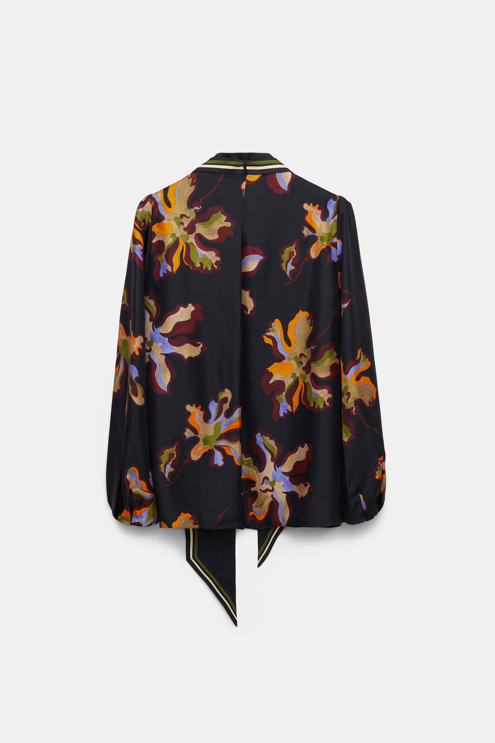 Dorothee Schumacher Flower print silk twill blouse flame all over print