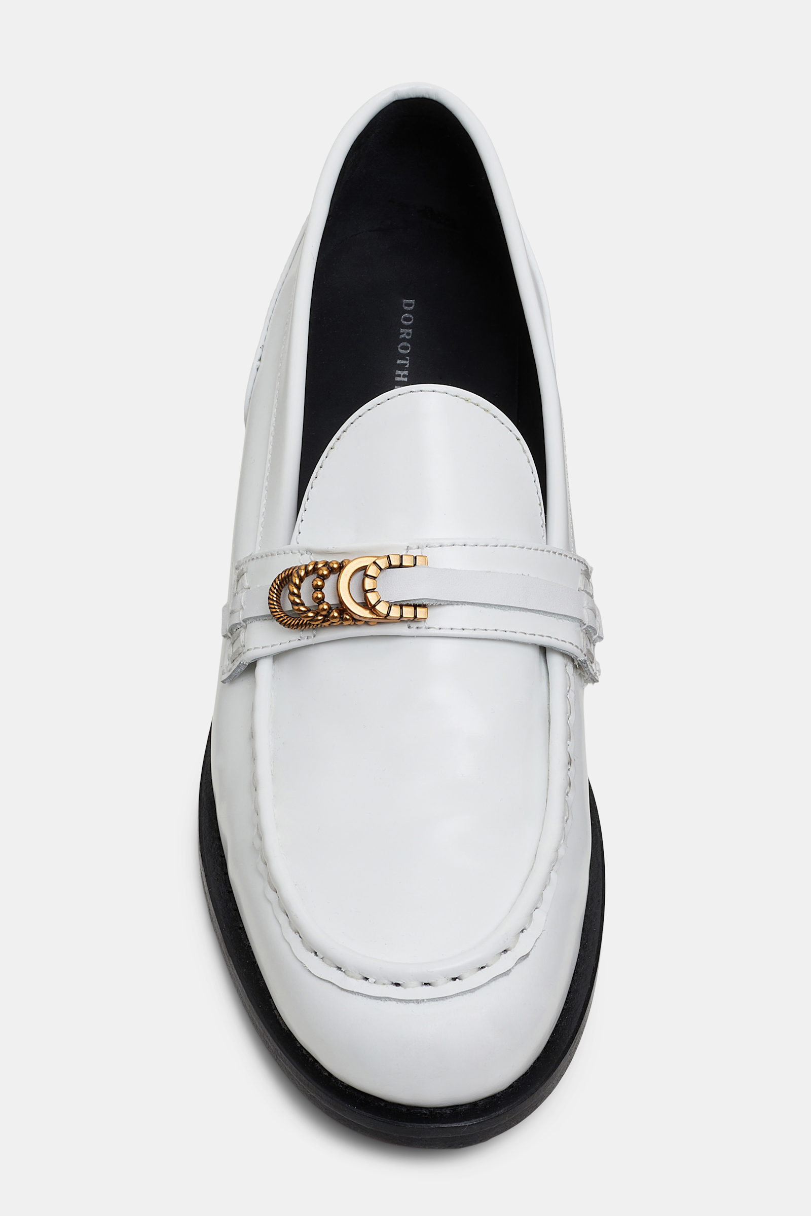 Dorothee Schumacher Loafers with fanned D-ring sash pure white