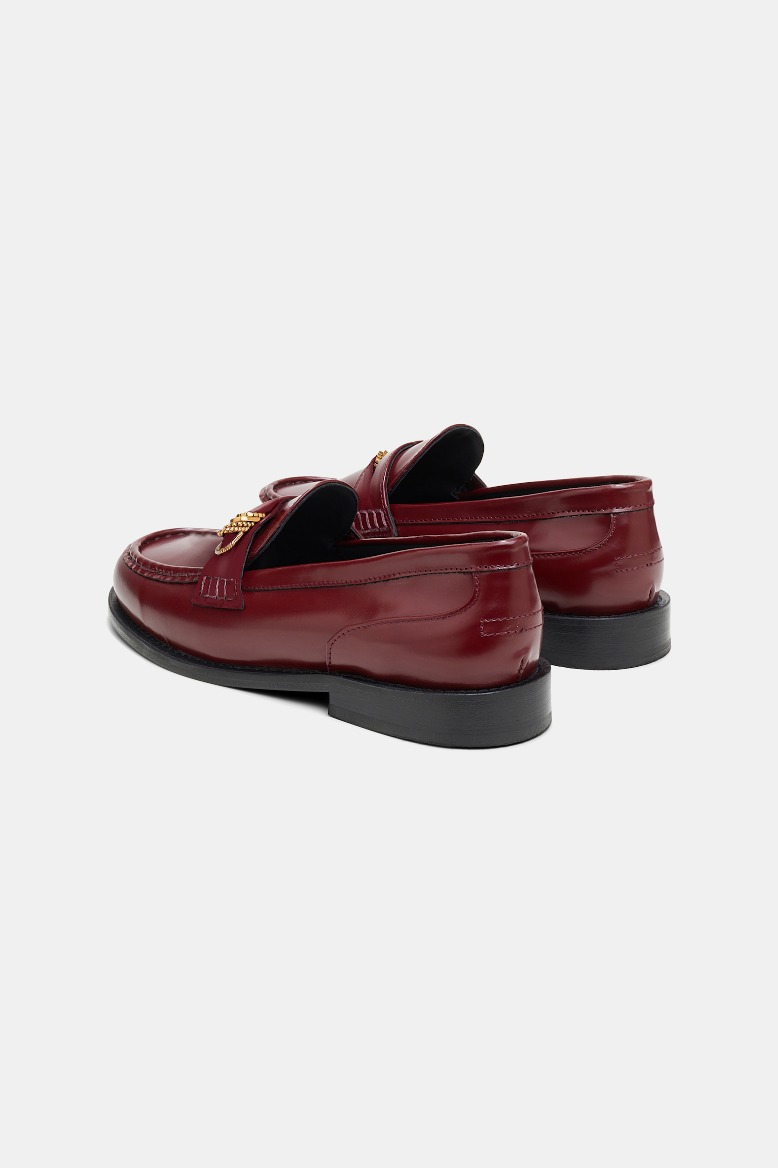 Dorothee Schumacher Loafers with fanned D-ring sash bordeaux