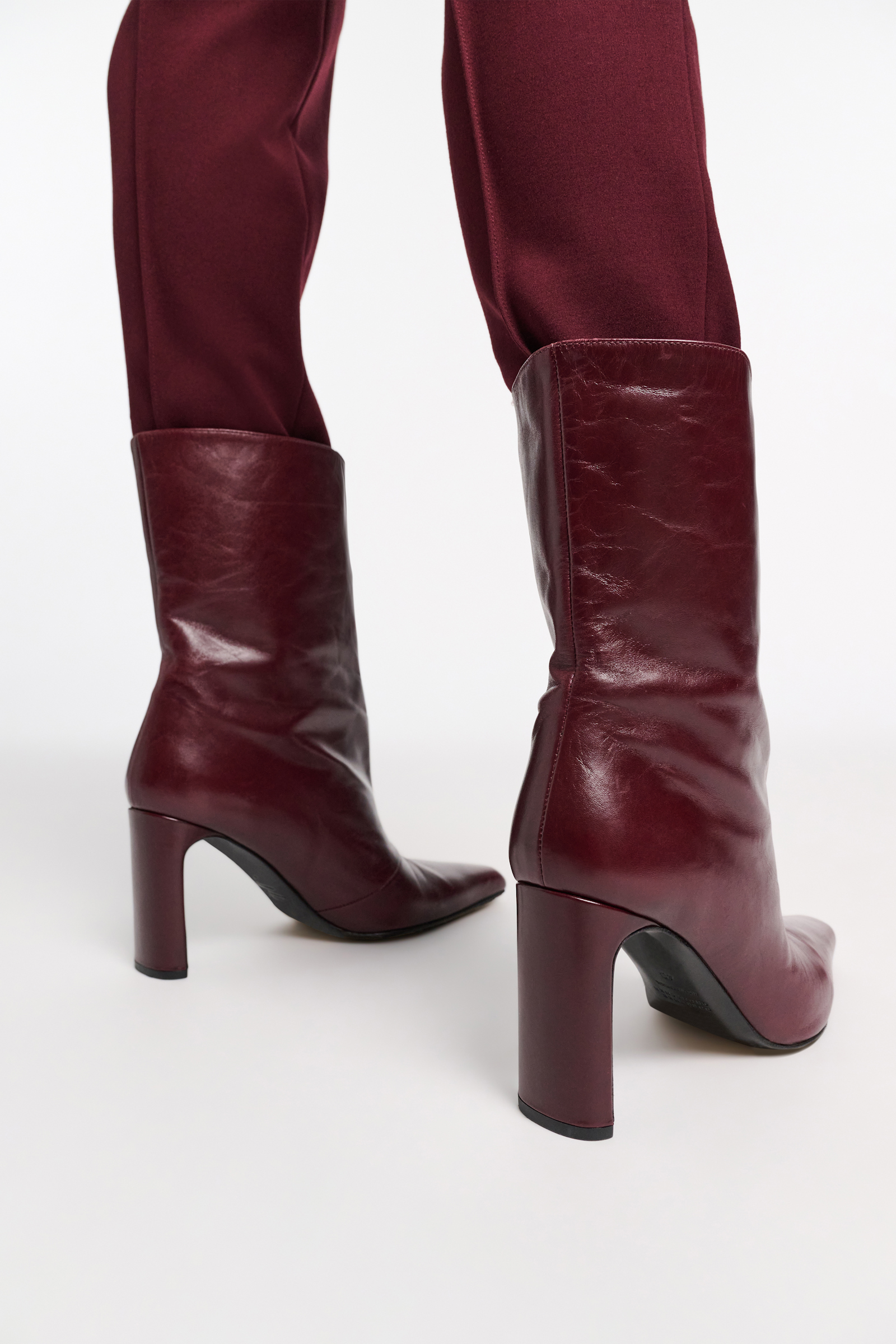 Dorothee Schumacher Kalbsleder Boots mit weitem Schaft chestnut brown