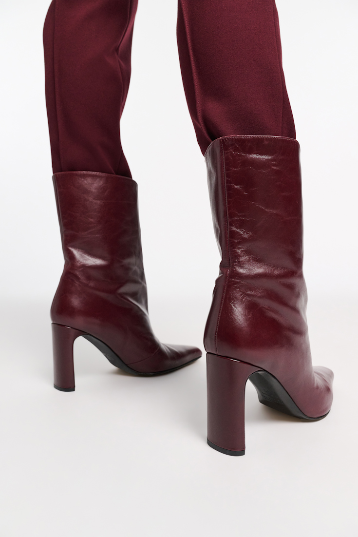 Dorothee Schumacher Slip-on calfskin ankle boots bordeaux