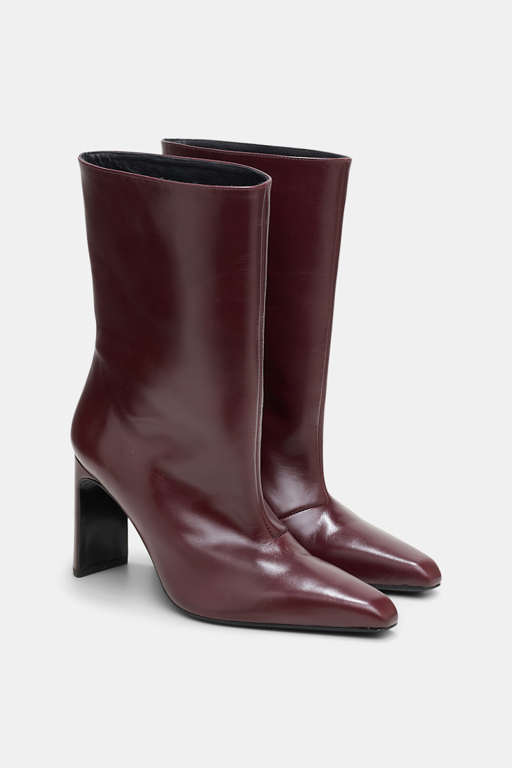 Dorothee Schumacher Kalbsleder Boots mit weitem Schaft chestnut brown