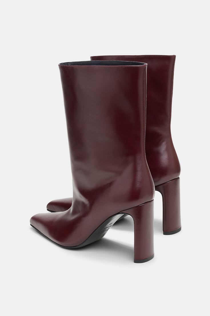 Dorothee Schumacher Slip-on calfskin ankle boots bordeaux