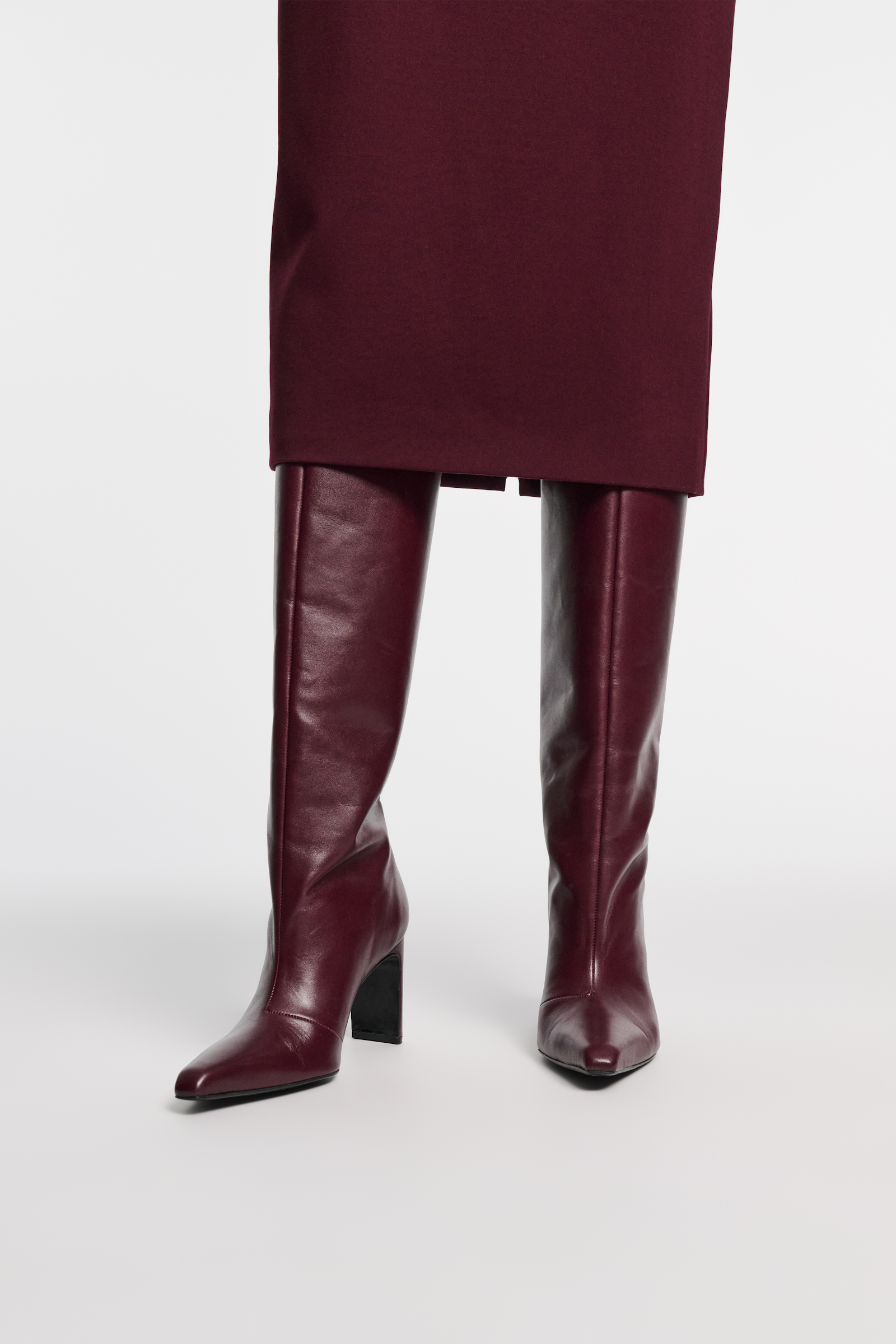 Dorothee Schumacher Pull-on calfskin boots bordeaux