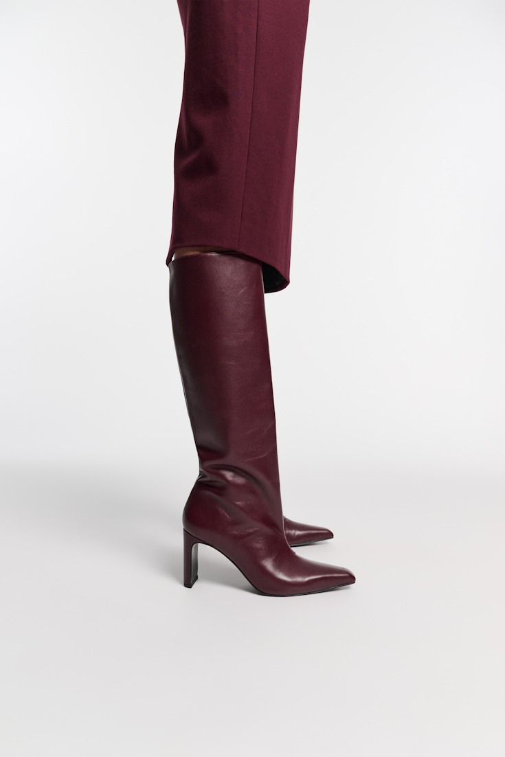 Dorothee Schumacher Pull-on calfskin boots bordeaux