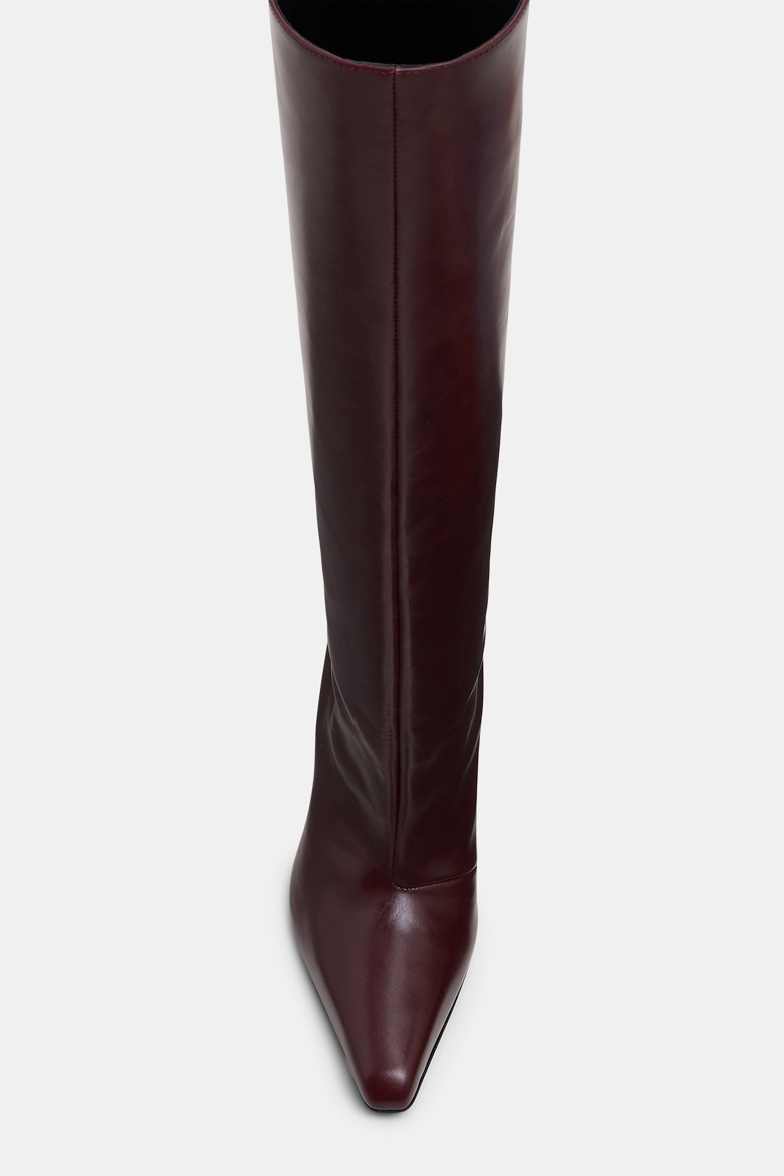 Dorothee Schumacher Hohe Kalbsleder Boots mit weitem Schaft chestnut brown