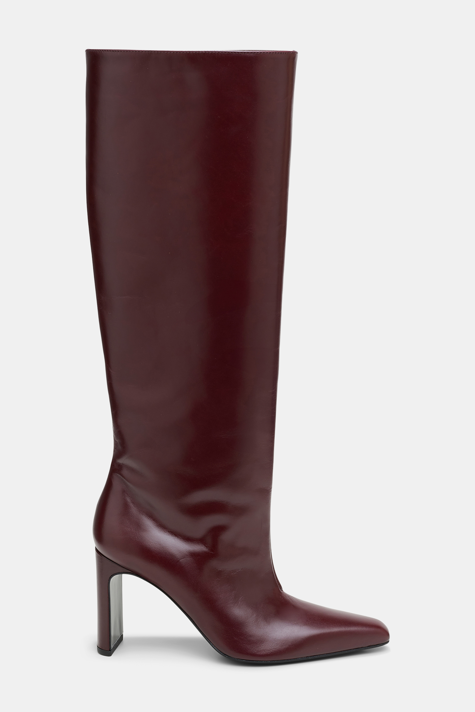 Dorothee Schumacher Hohe Kalbsleder Boots mit weitem Schaft chestnut brown