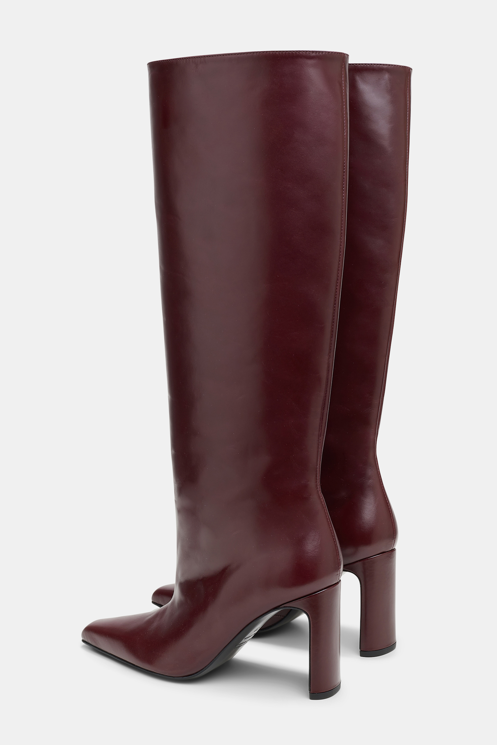 Dorothee Schumacher Hohe Kalbsleder Boots mit weitem Schaft chestnut brown