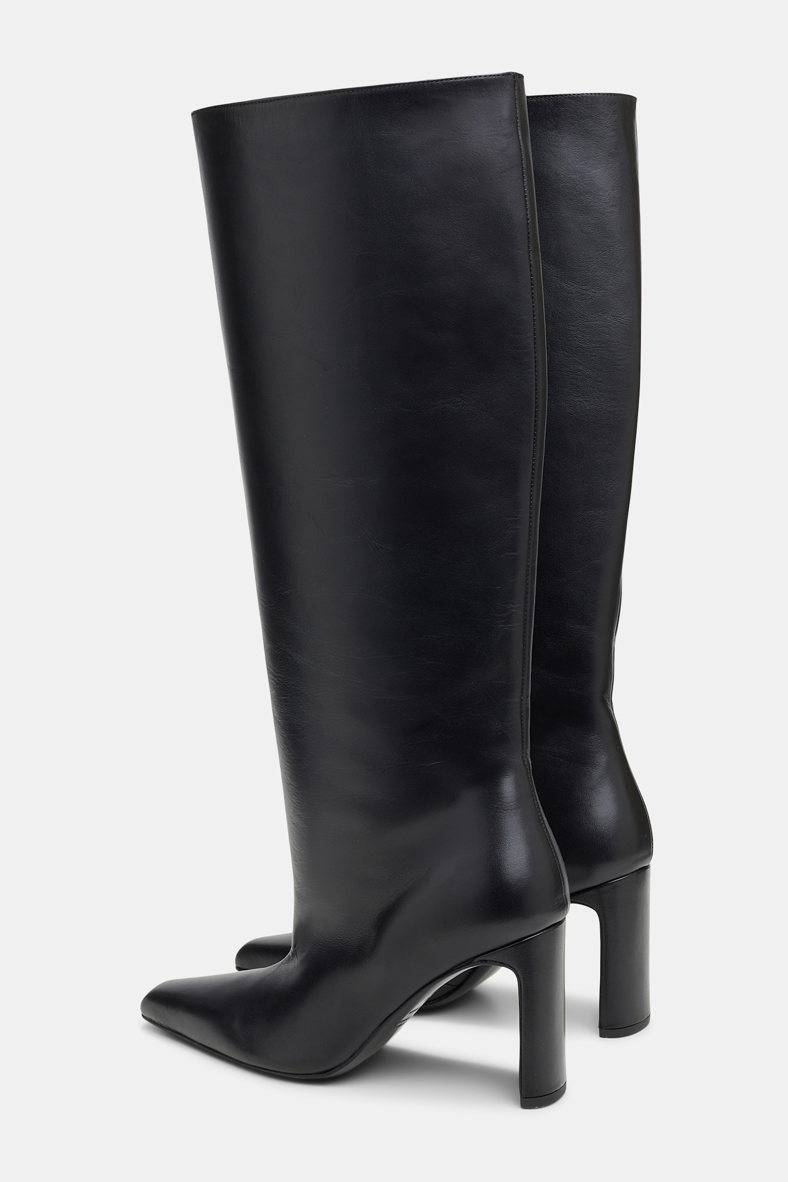 Dorothee Schumacher Hohe Kalbsleder Boots mit weitem Schaft deep black