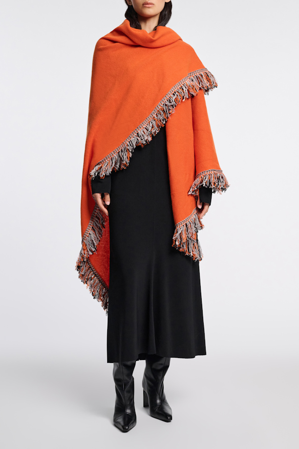 FRINGED COZYNESS poncho