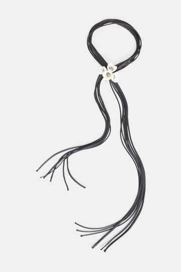 Dorothee Schumacher Hand embellished necklace acc black + white mix