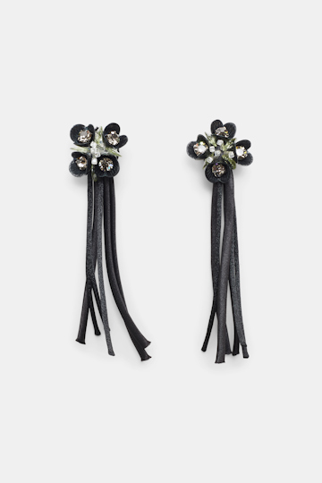Dorothee Schumacher Hand embellished earrings black