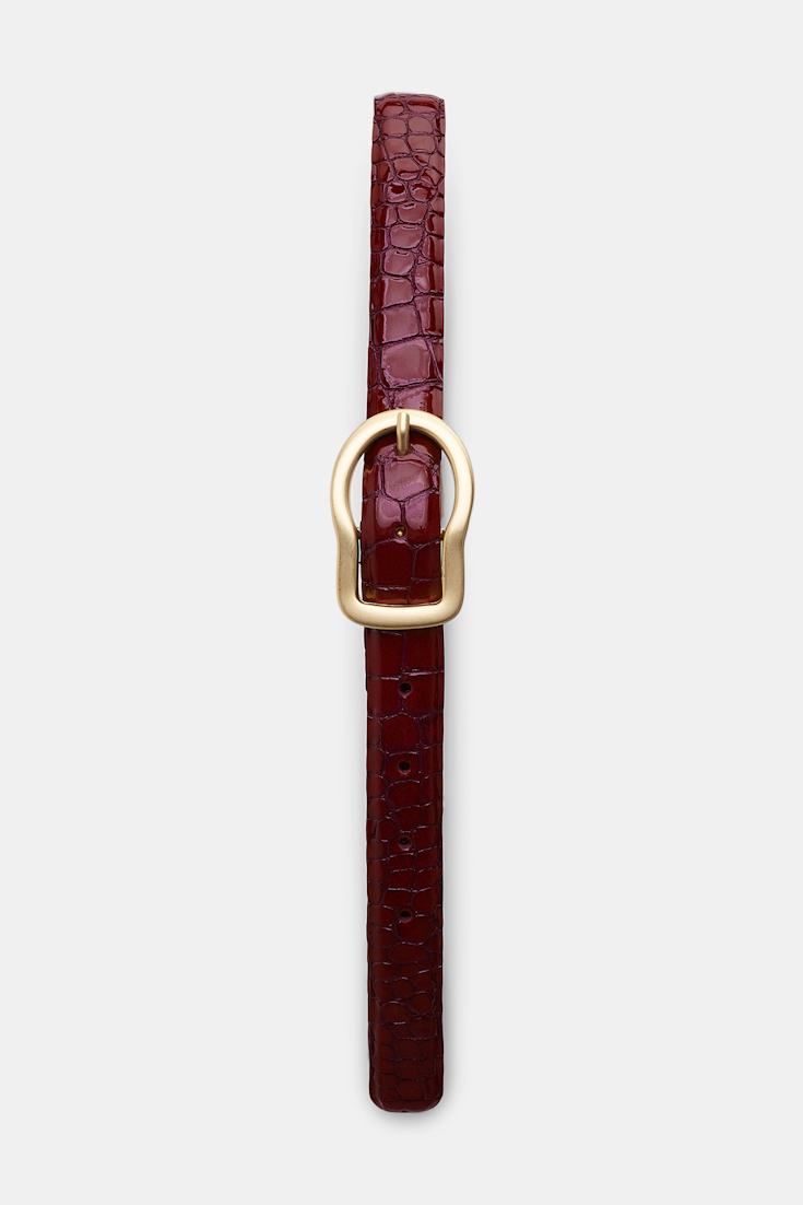 Dorothee Schumacher Reversible belt dark burgundy